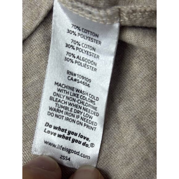 Life is Good Unplug Long Sleeve Crusher Tee Sz XL Gray Outdoor Hiking Mountain - Picture 7 of 8